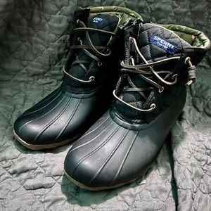 SPERRY Duck Boots - Black - Size 8